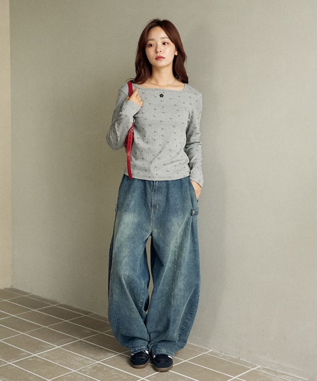 MARY QUANT 單點小雛菊刺繡2WAY前後兩穿針拔羅紋面料_29