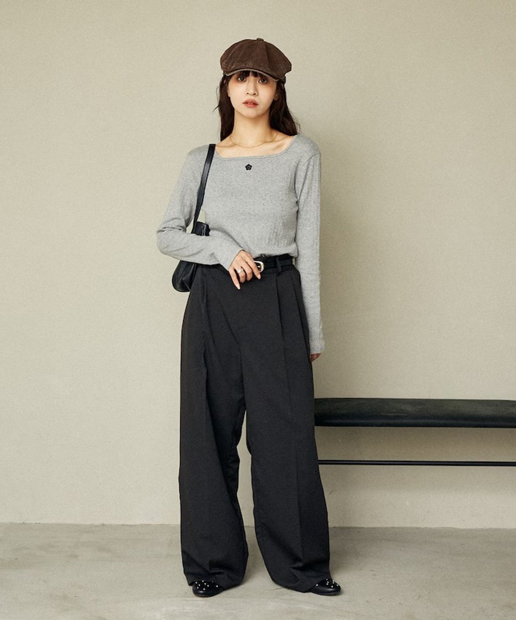 MARY QUANT 單點小雛菊刺繡2WAY前後兩穿針拔羅紋面料_47