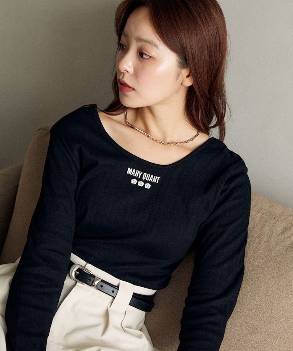 MARY QUANT 單點小雛菊刺繡2WAY前後兩穿針拔羅紋面料_41