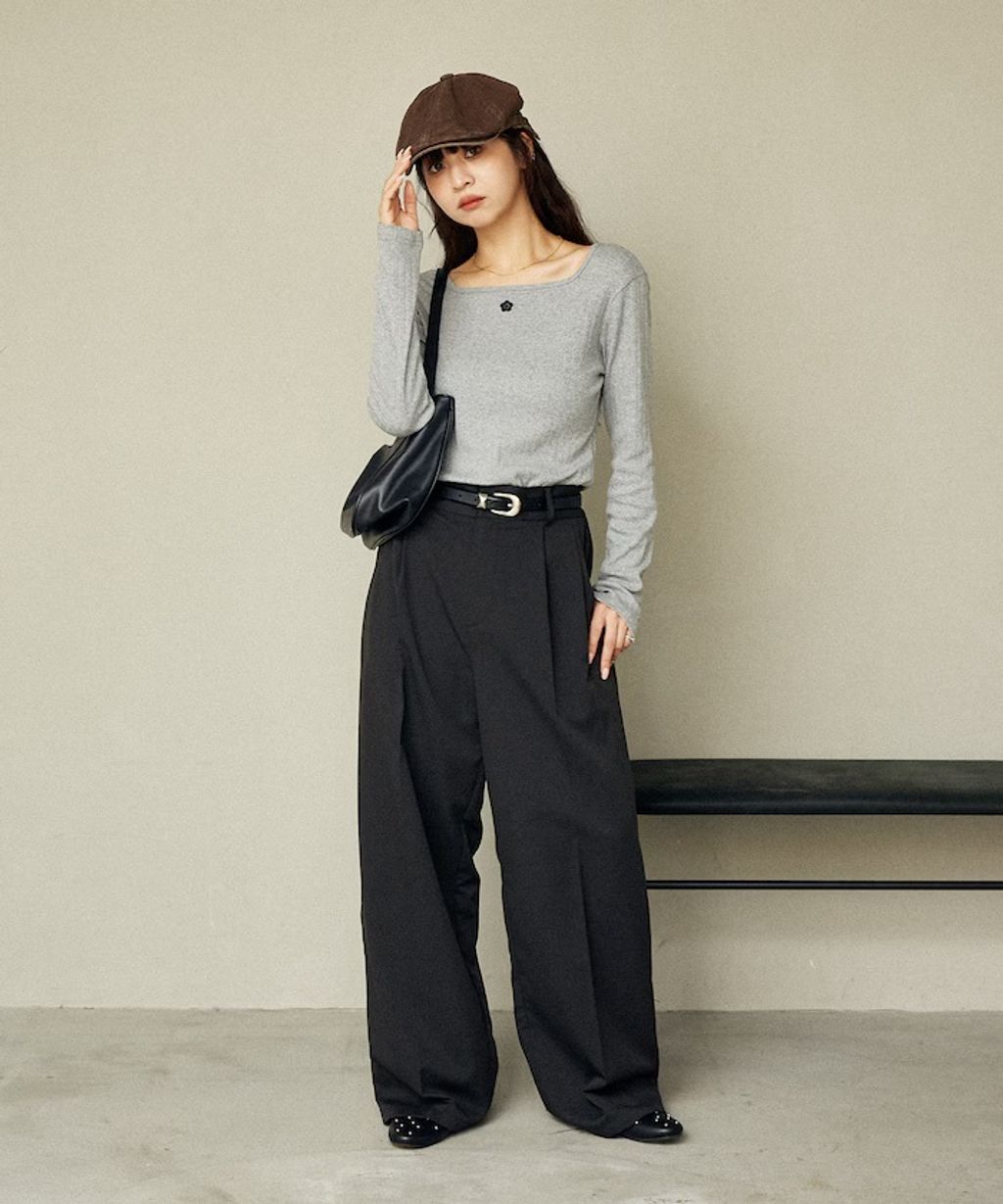 MARY QUANT 單點小雛菊刺繡2WAY前後兩穿針拔羅紋面料_49