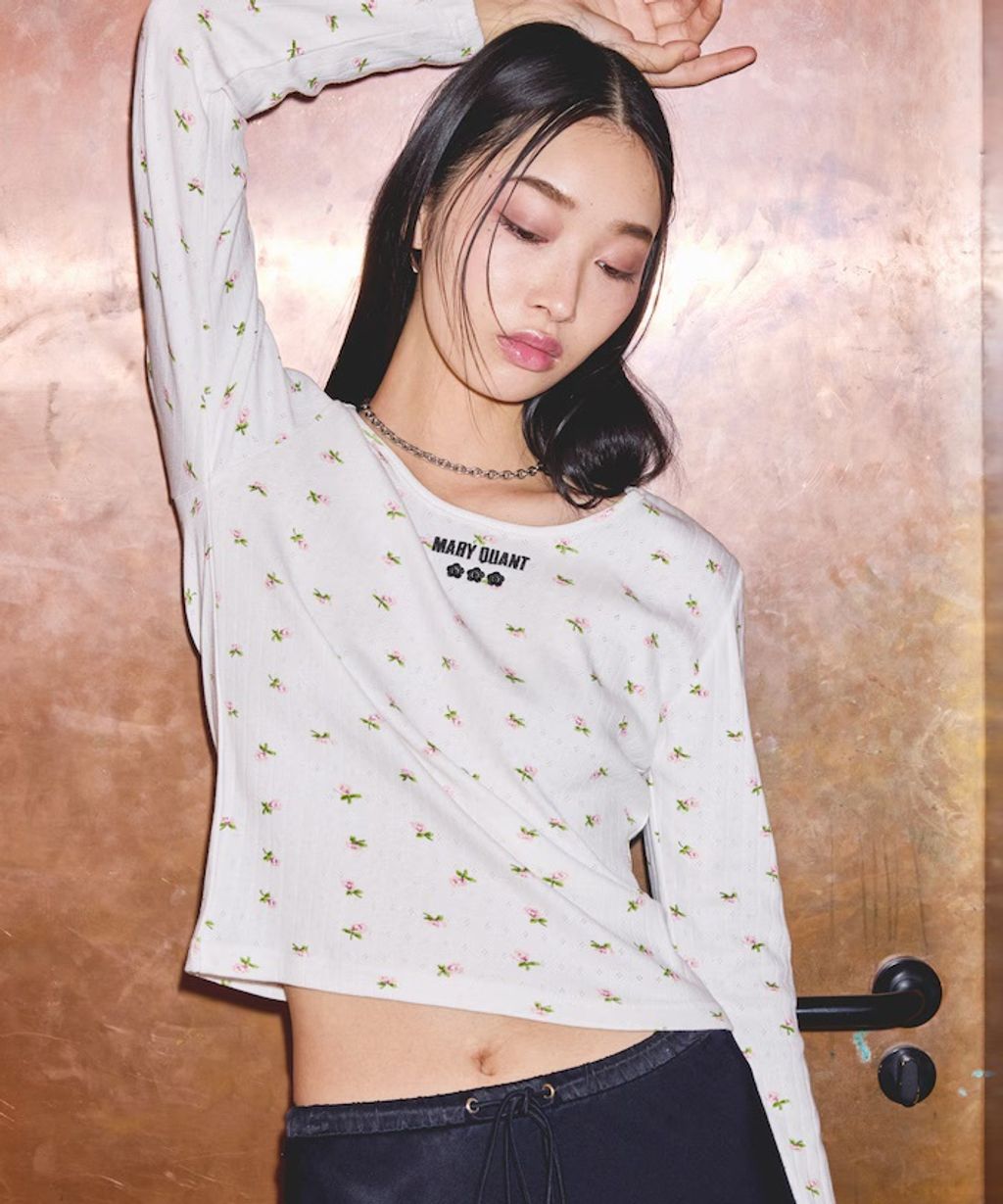 MARY QUANT 單點小雛菊刺繡2WAY前後兩穿針拔羅紋面料_19