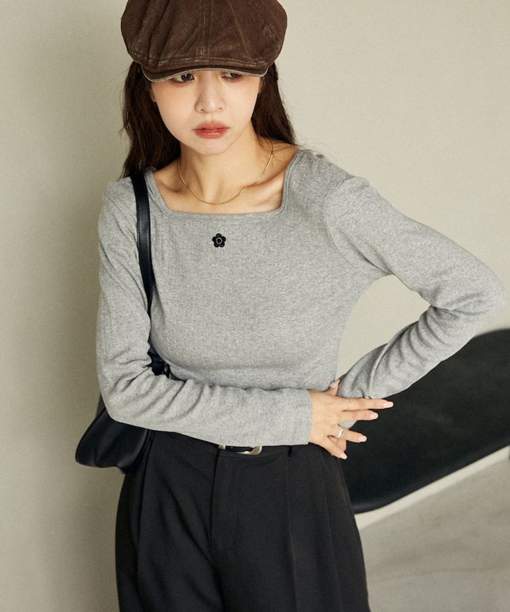 MARY QUANT 單點小雛菊刺繡2WAY前後兩穿針拔羅紋面料_46