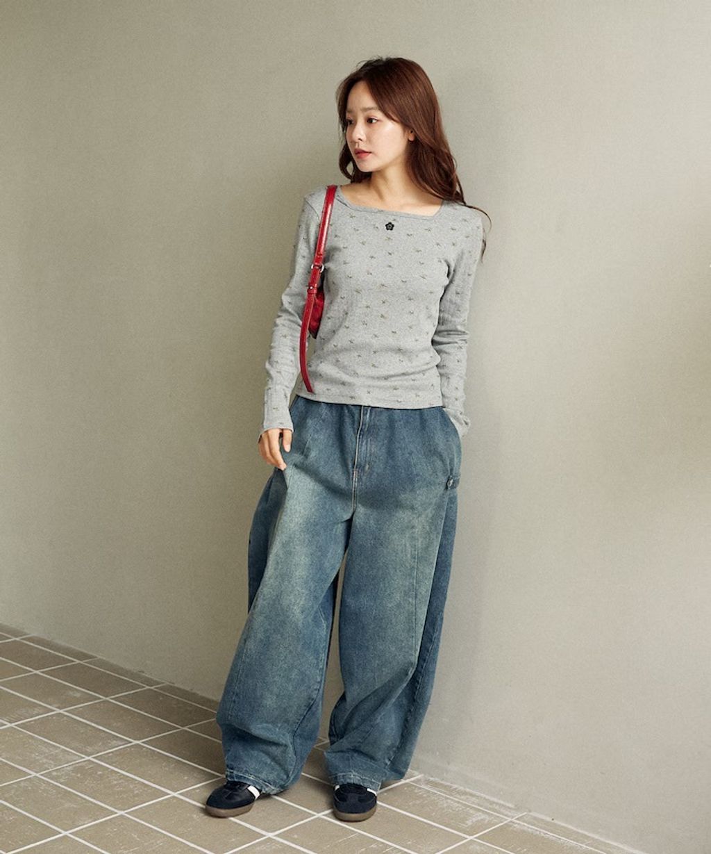 MARY QUANT 單點小雛菊刺繡2WAY前後兩穿針拔羅紋面料_26