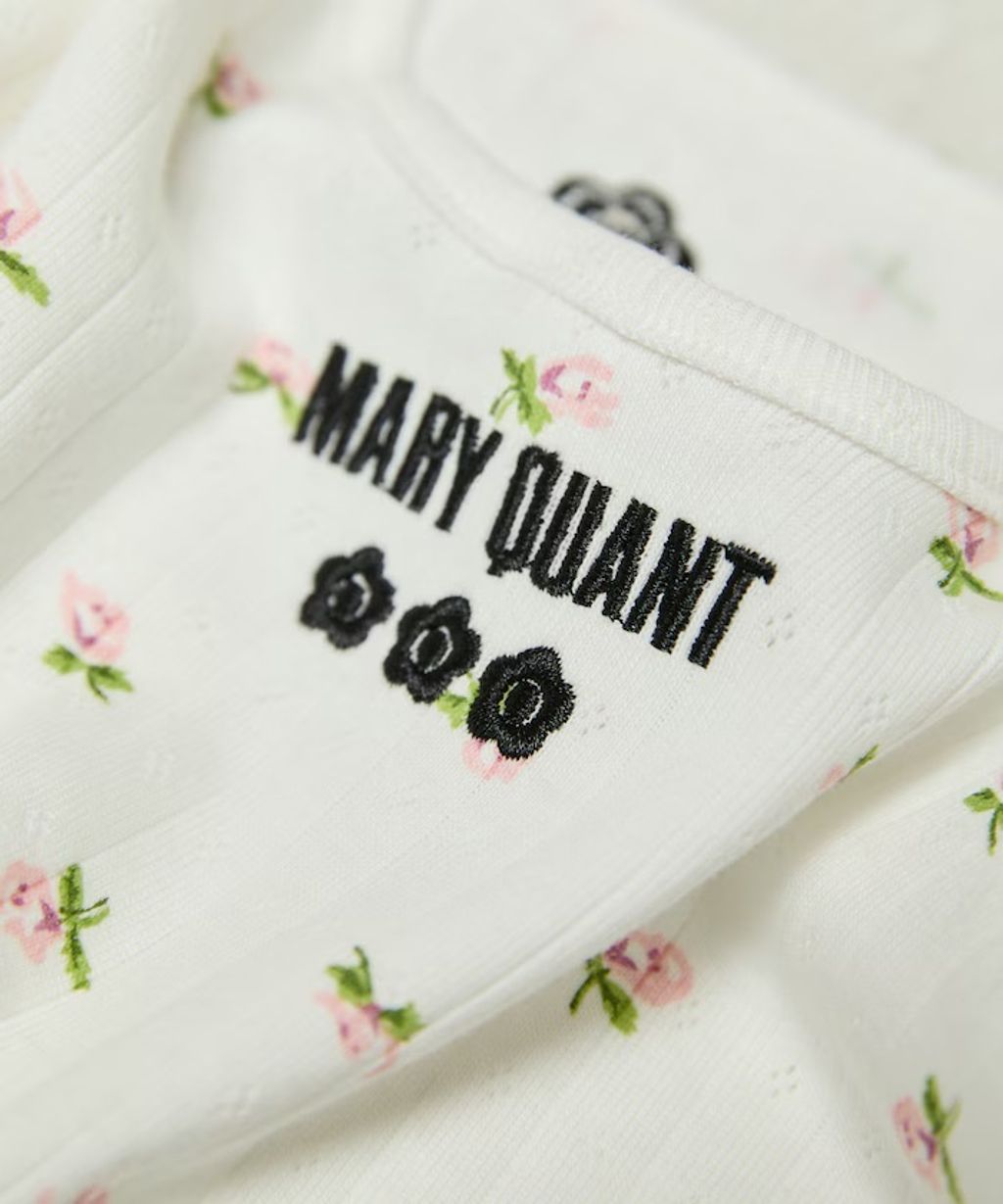 MARY QUANT 單點小雛菊刺繡2WAY前後兩穿針拔羅紋面料_21