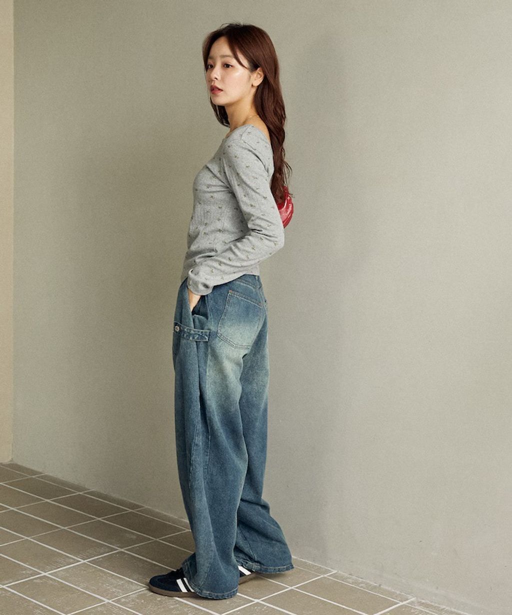 MARY QUANT 單點小雛菊刺繡2WAY前後兩穿針拔羅紋面料_27