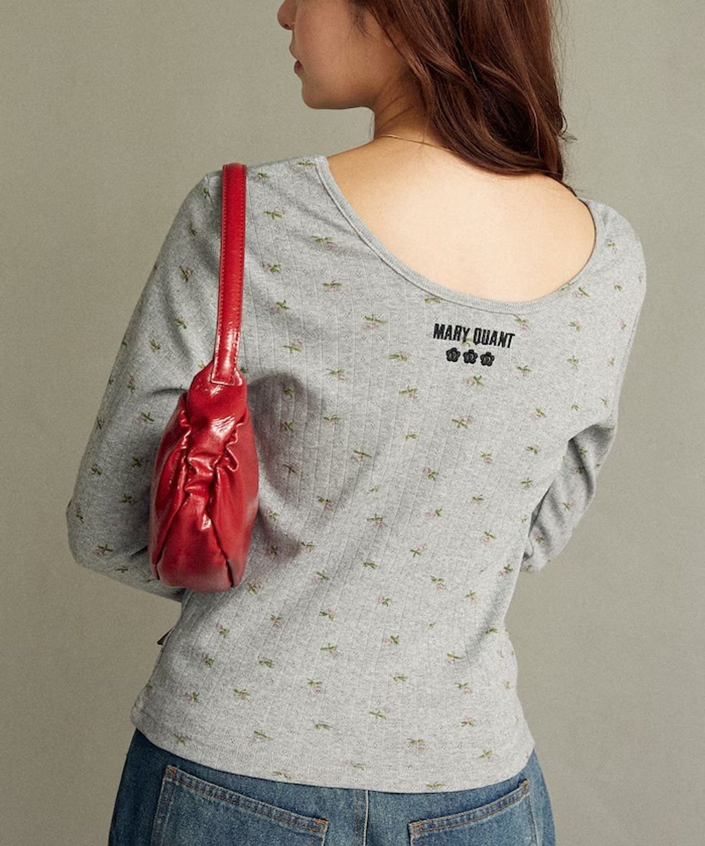 MARY QUANT 單點小雛菊刺繡2WAY前後兩穿針拔羅紋面料_22