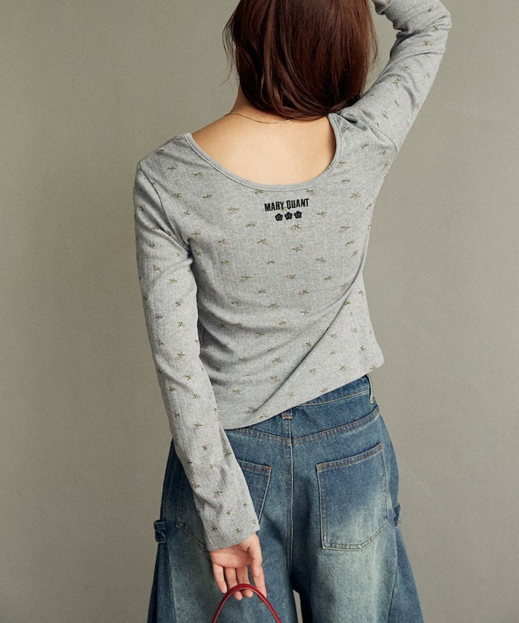 MARY QUANT 單點小雛菊刺繡2WAY前後兩穿針拔羅紋面料_24