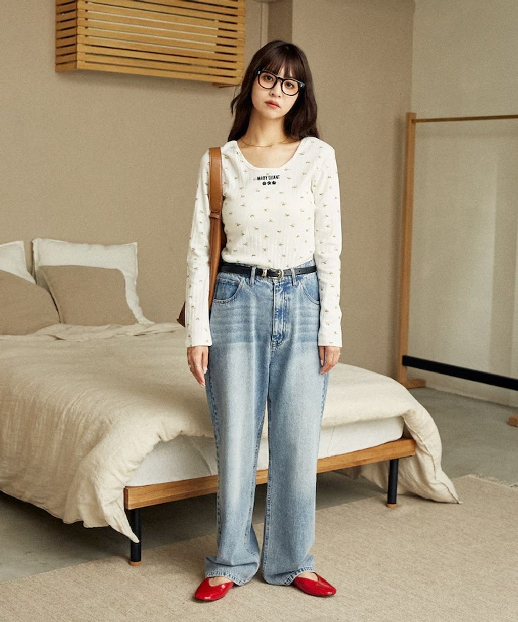 MARY QUANT 單點小雛菊刺繡2WAY前後兩穿針拔羅紋面料_11