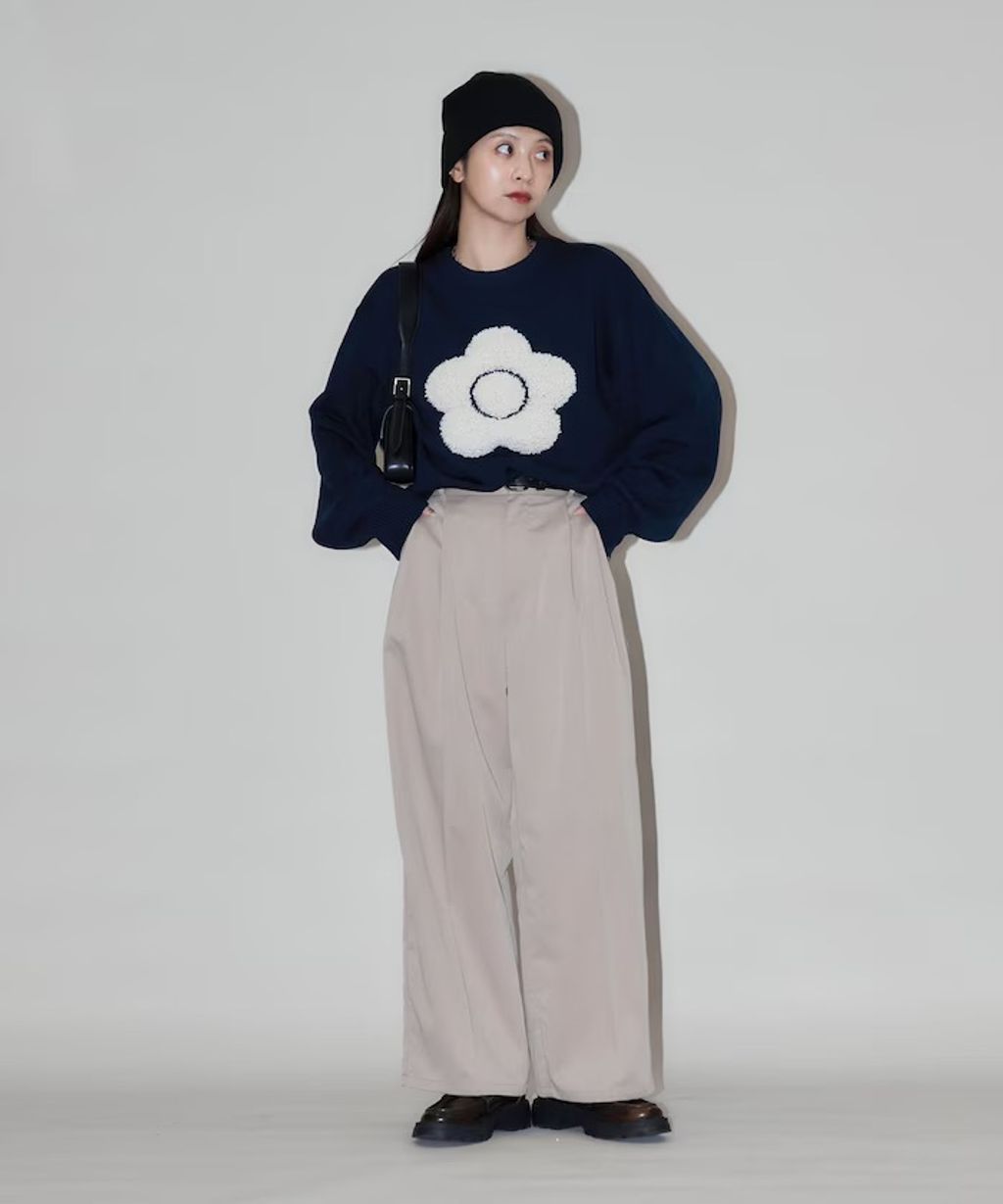 MARY QUANT 相良刺繡花朵提花針織上衣_101