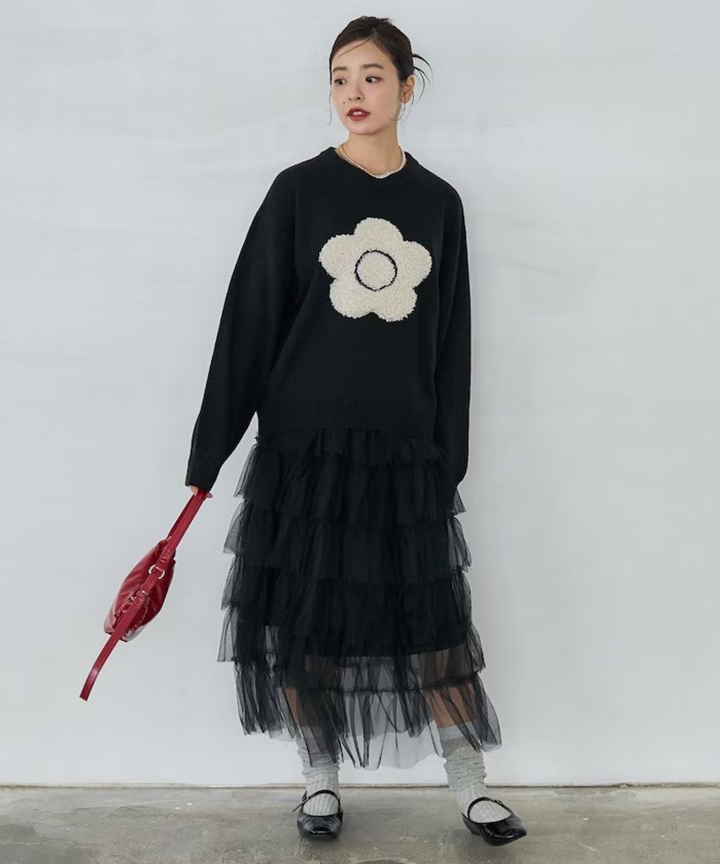 MARY QUANT 相良刺繡花朵提花針織上衣_99