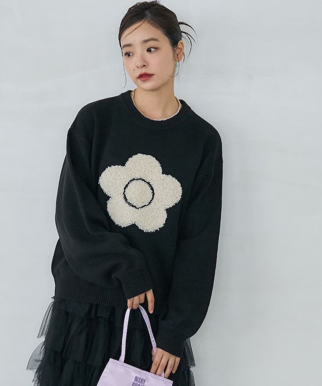 MARY QUANT 相良刺繡花朵提花針織上衣_98