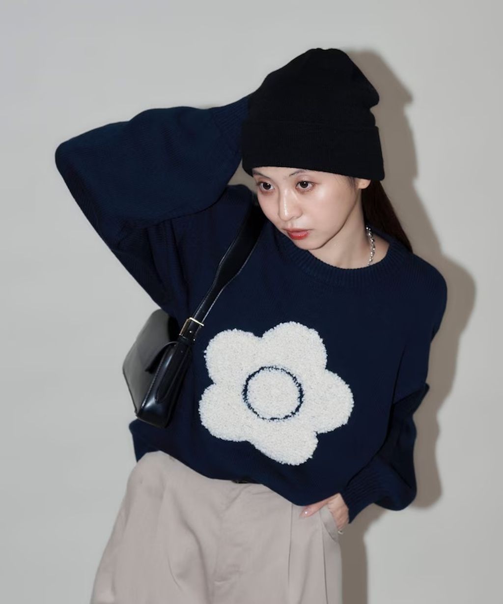 MARY QUANT 相良刺繡花朵提花針織上衣_102