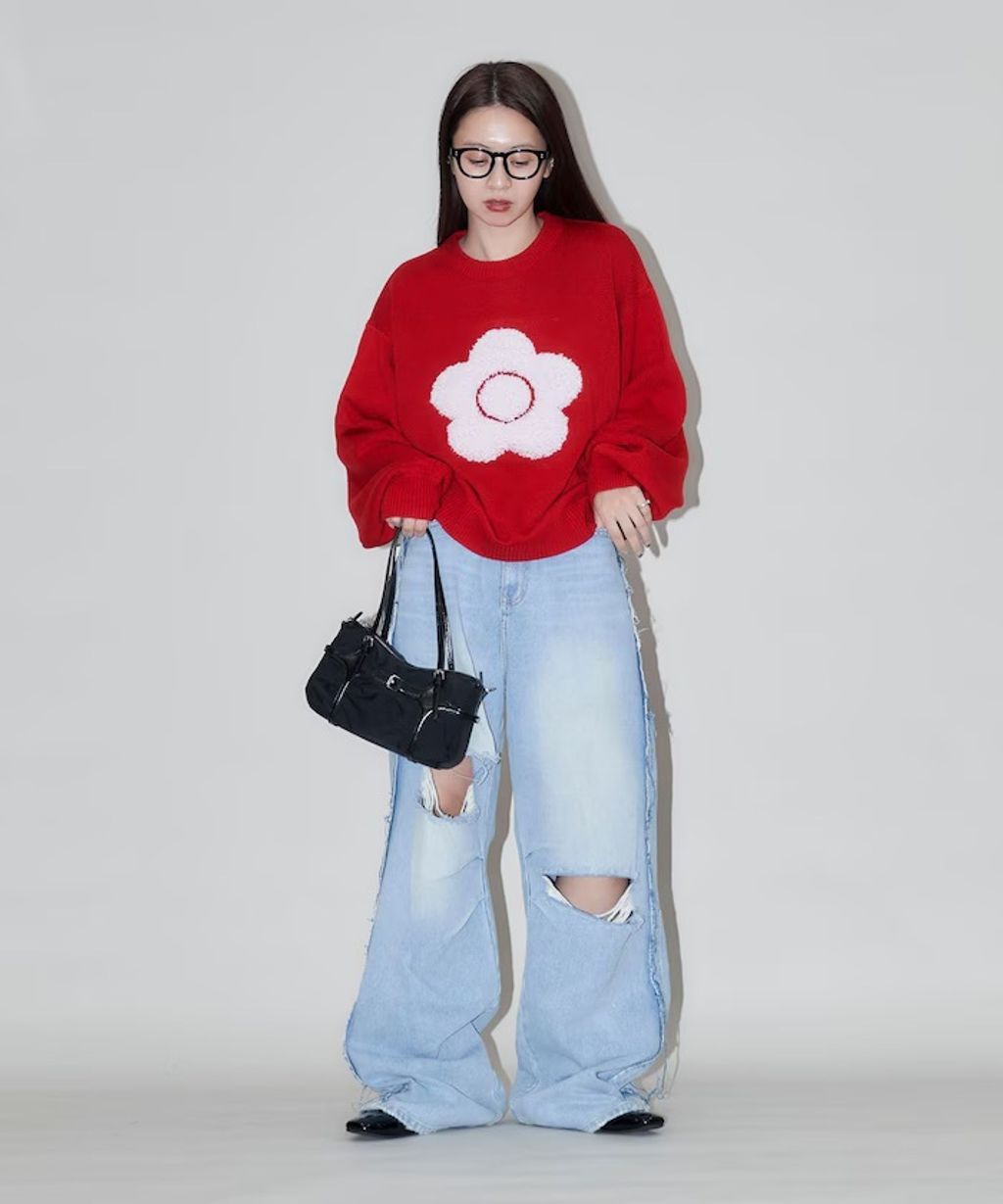 MARY QUANT 相良刺繡花朵提花針織上衣_97