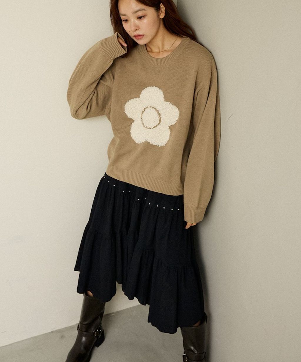 MARY QUANT 相良刺繡花朵提花針織上衣_81