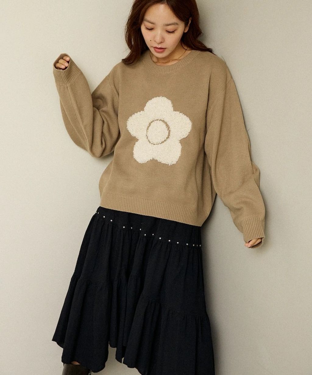 MARY QUANT 相良刺繡花朵提花針織上衣_76