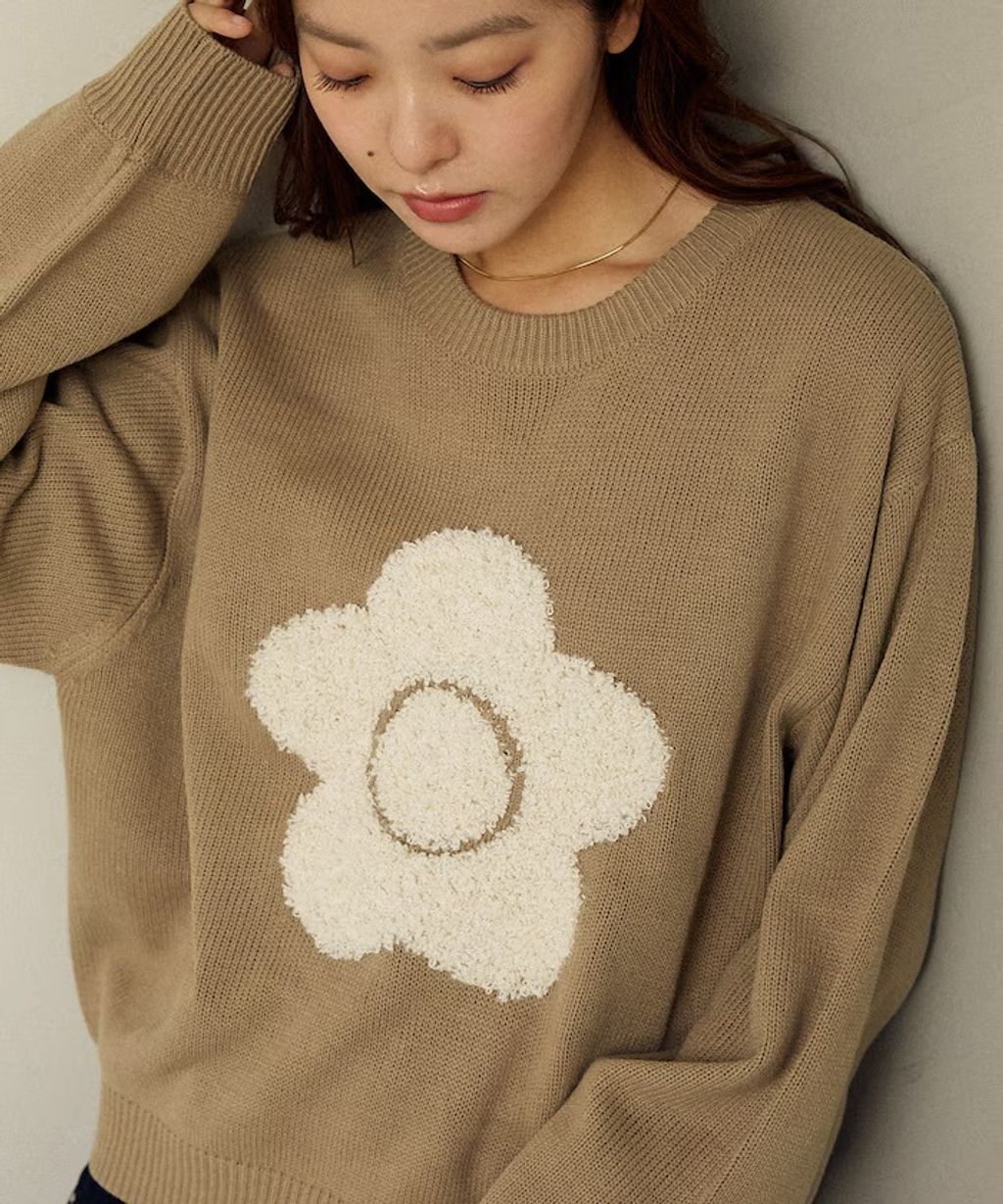 MARY QUANT 相良刺繡花朵提花針織上衣_73