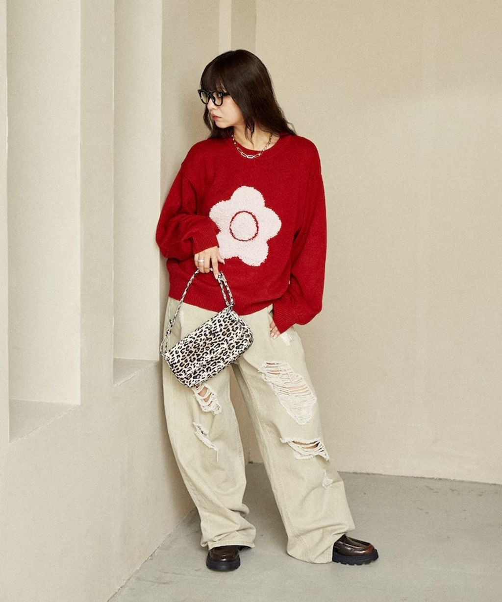 MARY QUANT 相良刺繡花朵提花針織上衣_57