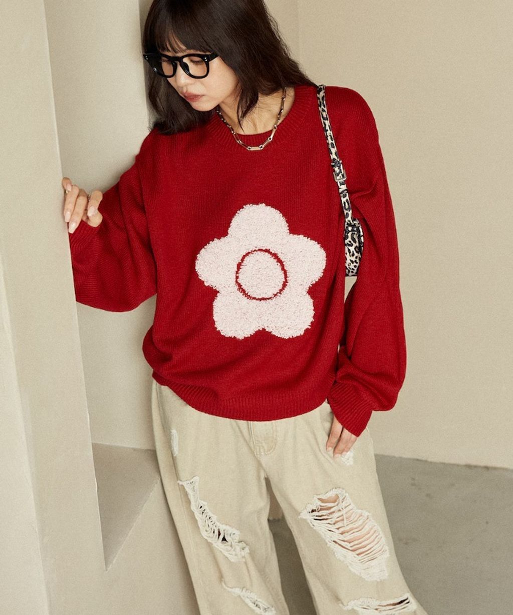 MARY QUANT 相良刺繡花朵提花針織上衣_54