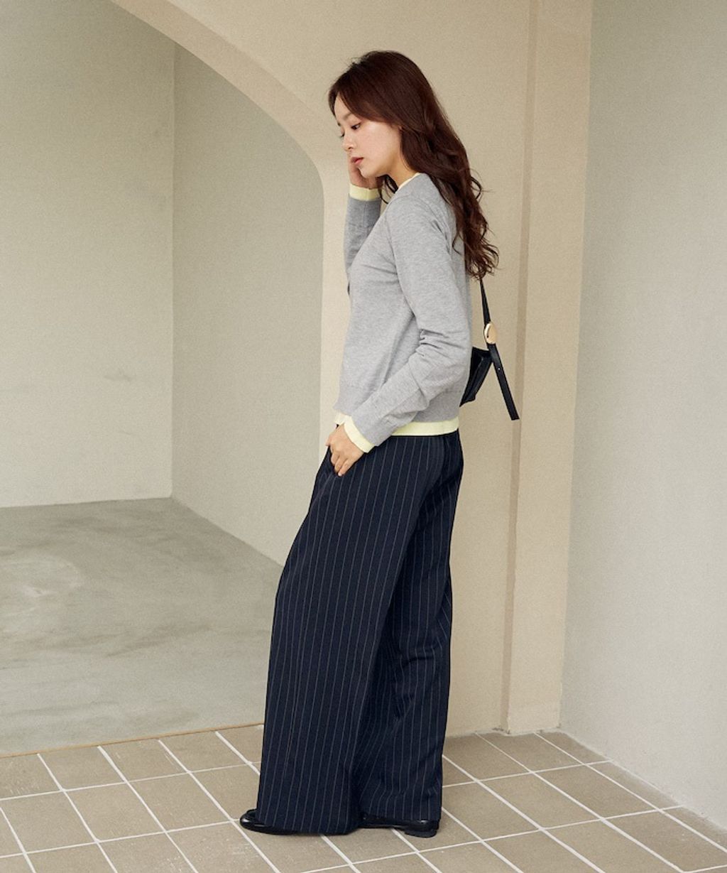 MARY QUANT 雛菊刺繡假兩件修身剪裁針織外套_64