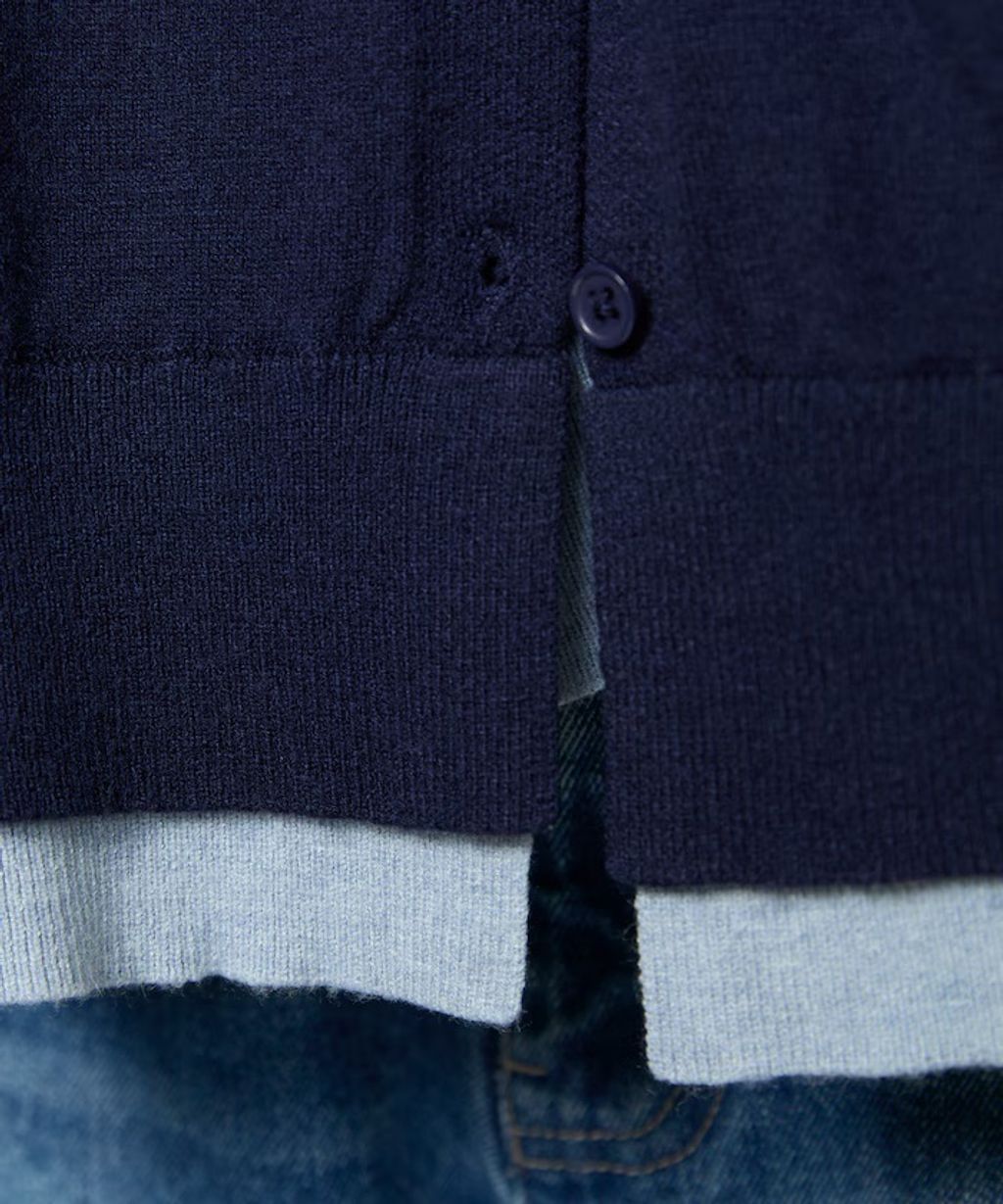 MARY QUANT 雛菊刺繡假兩件修身剪裁針織外套_43