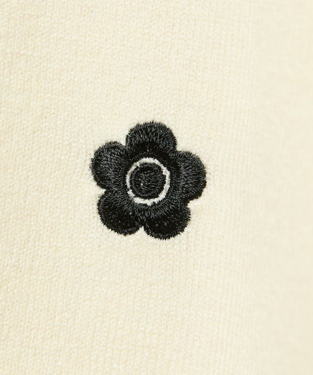 MARY QUANT 雛菊刺繡假兩件修身剪裁針織外套_30