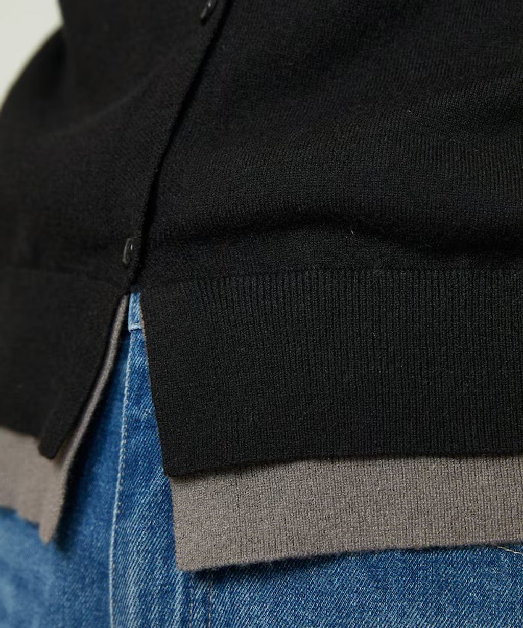 MARY QUANT 雛菊刺繡假兩件修身剪裁針織外套_19