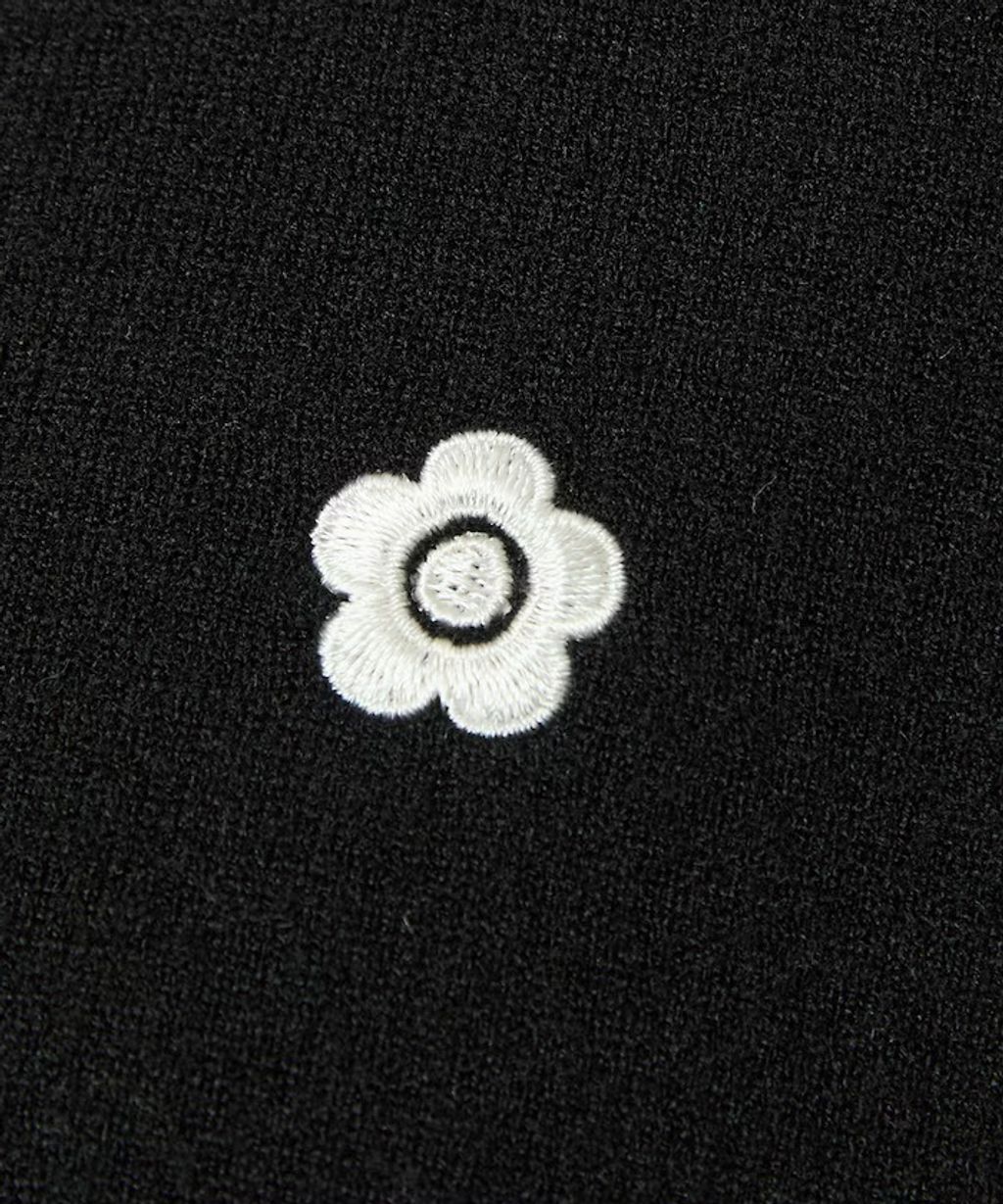 MARY QUANT 雛菊刺繡假兩件修身剪裁針織外套_18
