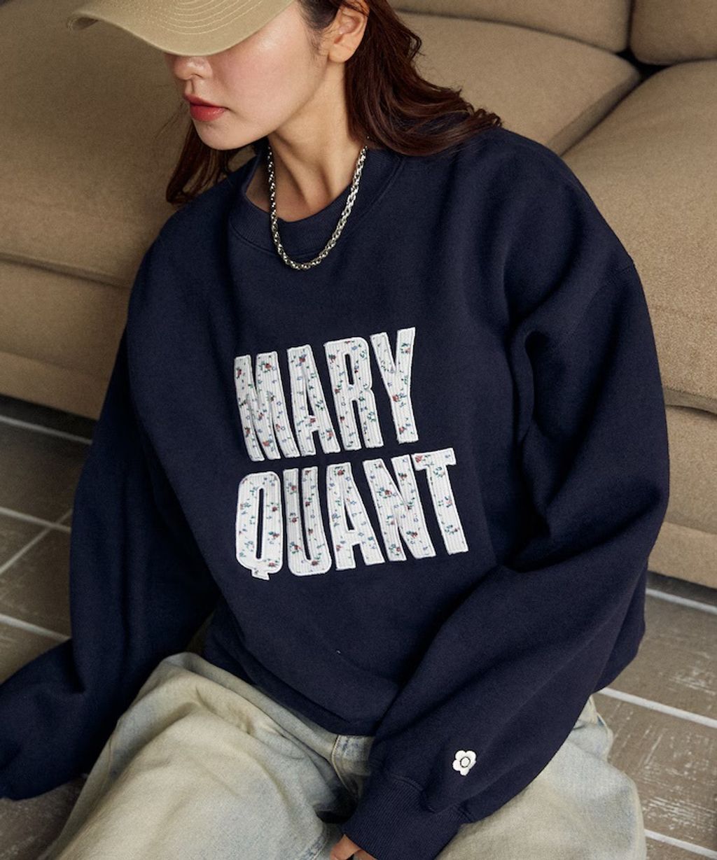 MARY QUANT 雛菊華夫紋logo字樣Oversize大學T_5