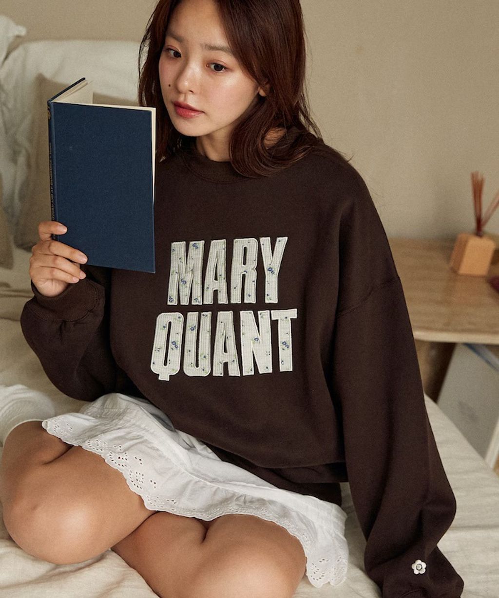 MARY QUANT 雛菊華夫紋logo字樣Oversize大學T_4