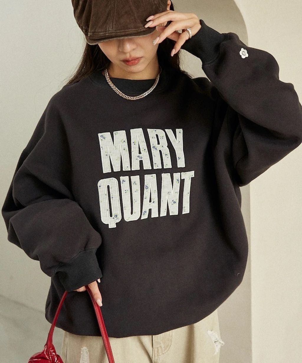 MARY QUANT 雛菊華夫紋logo字樣Oversize大學T_3