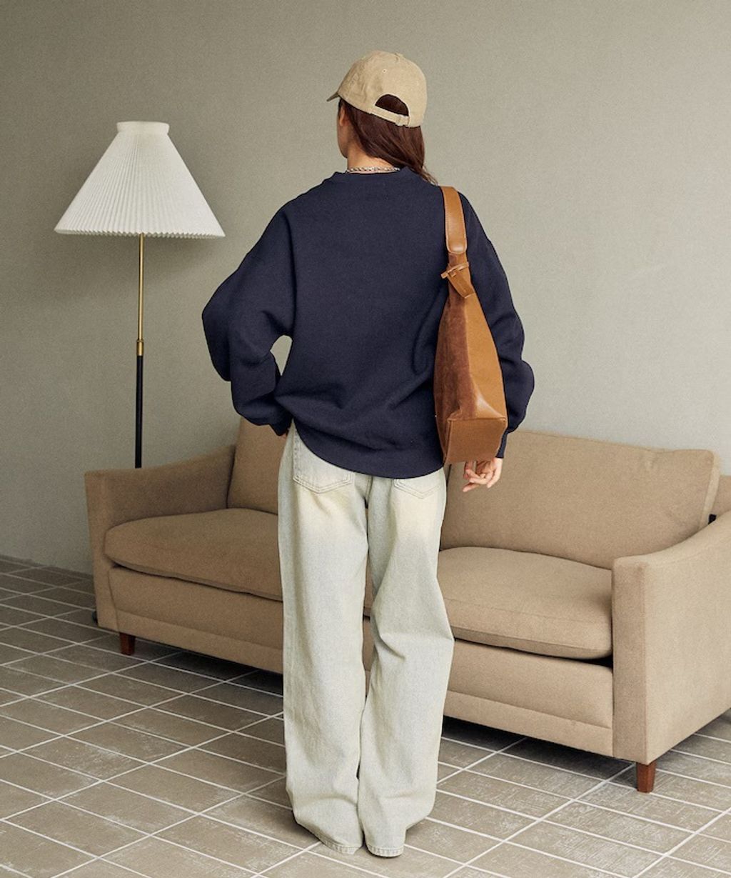 MARY QUANT 雛菊華夫紋logo字樣Oversize大學T_13