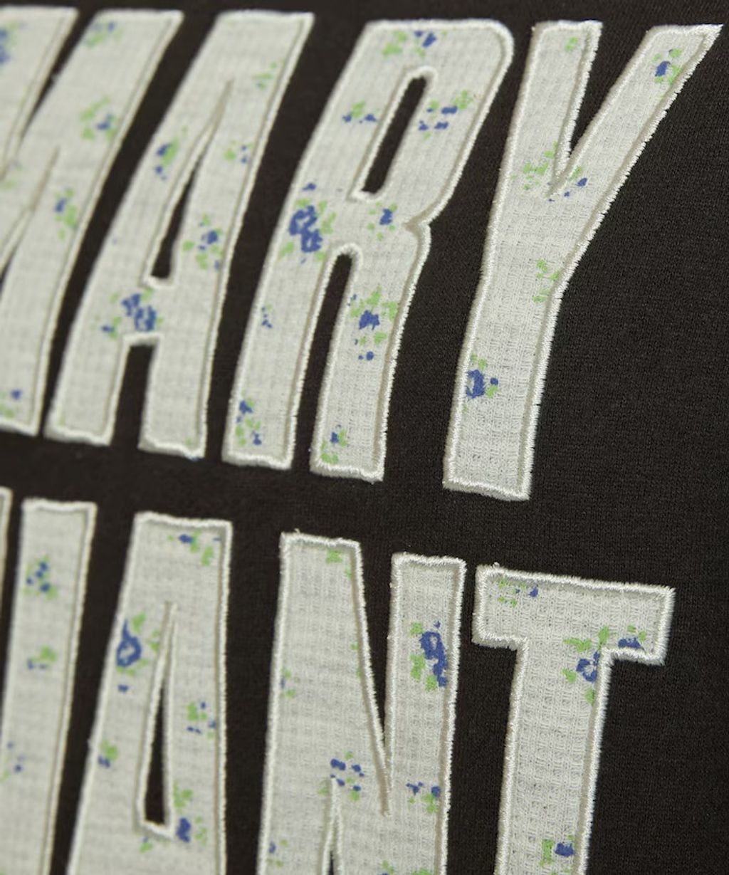 MARY QUANT 雛菊華夫紋logo字樣Oversize大學T_67