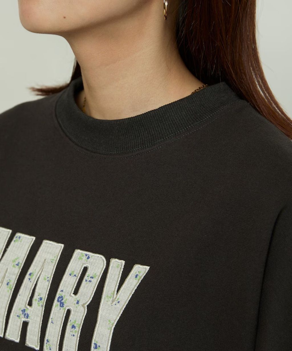 MARY QUANT 雛菊華夫紋logo字樣Oversize大學T_66