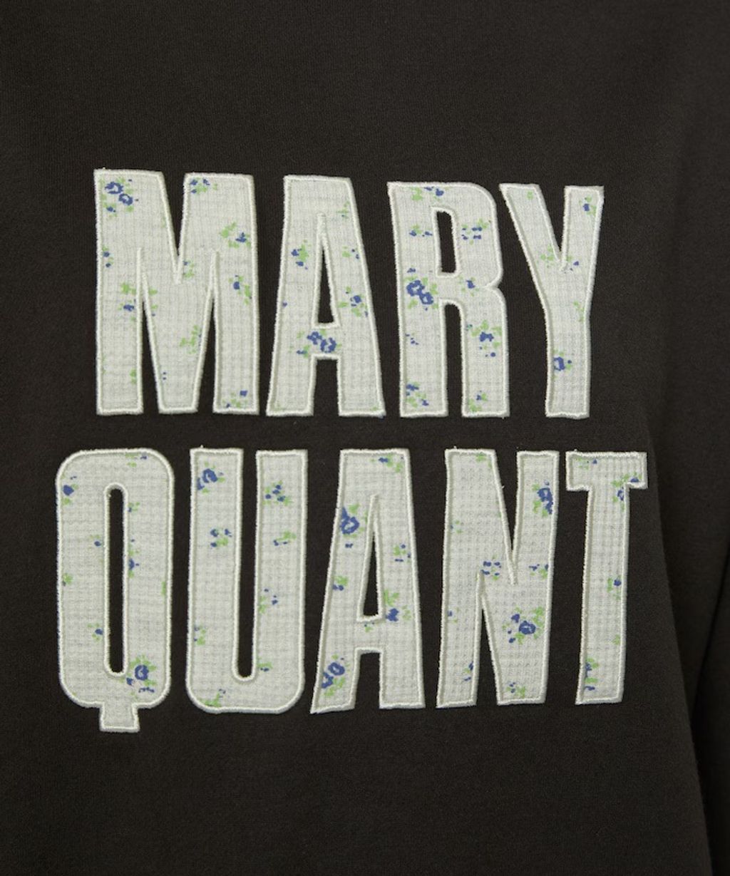 MARY QUANT 雛菊華夫紋logo字樣Oversize大學T_65