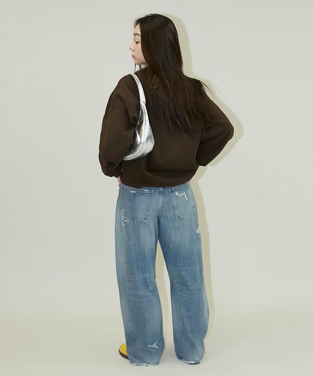 MARY QUANT 雛菊華夫紋logo字樣Oversize大學T_45