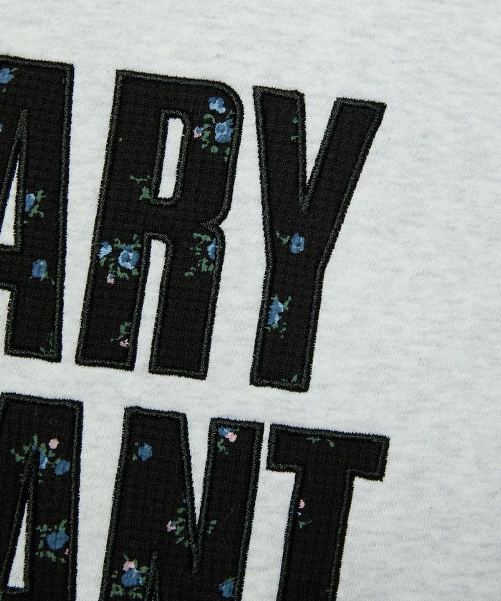 MARY QUANT 雛菊華夫紋logo字樣Oversize大學T_31