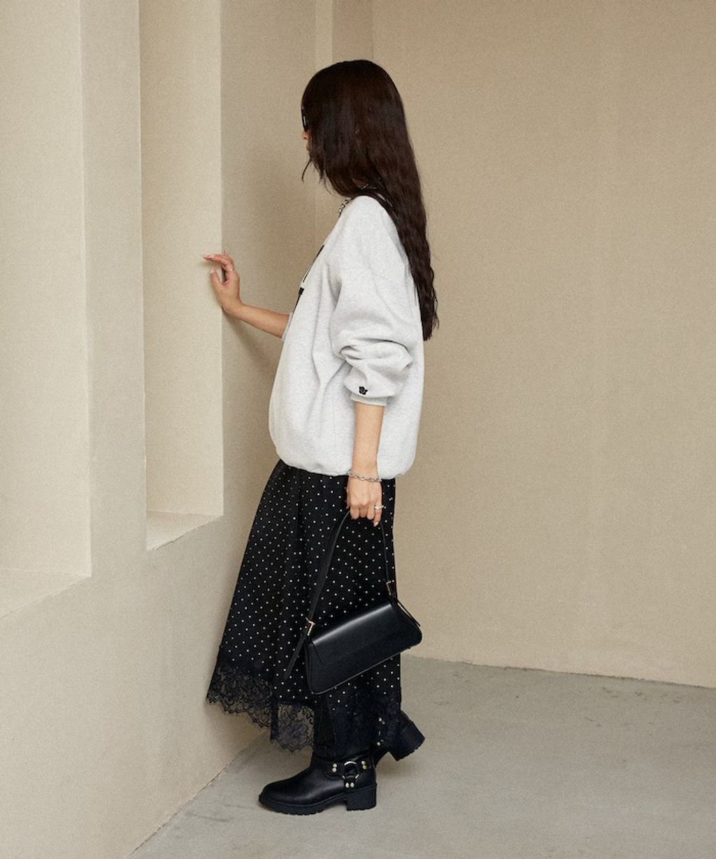 MARY QUANT 雛菊華夫紋logo字樣Oversize大學T_26