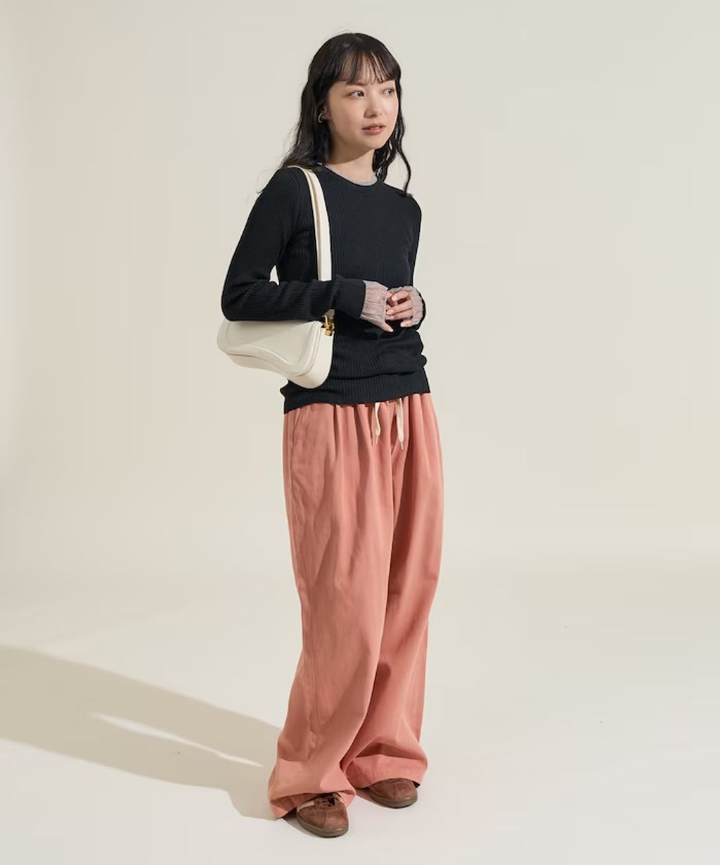 FREAKS STORE 假兩件薄紗內搭拼接羅紋薄針織上衣_11