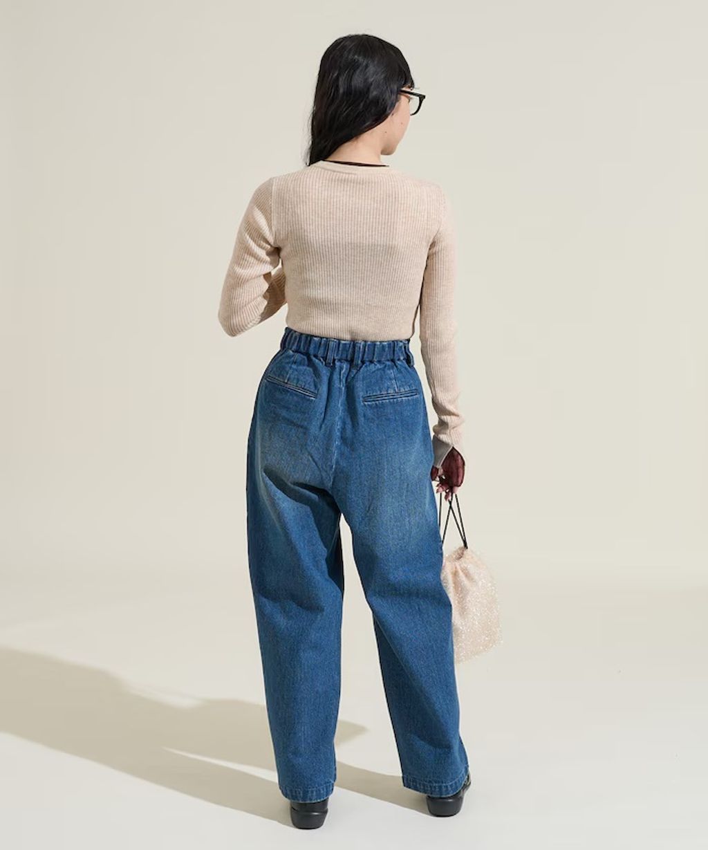 FREAKS STORE 假兩件薄紗內搭拼接羅紋薄針織上衣_31