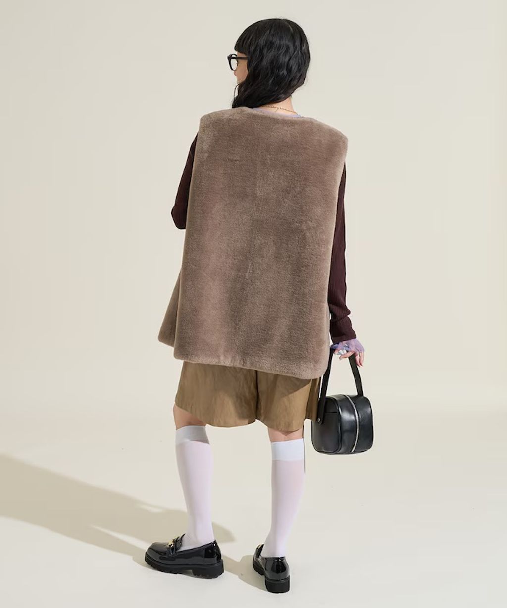 FREAKS STORE 假兩件薄紗內搭拼接羅紋薄針織上衣_22