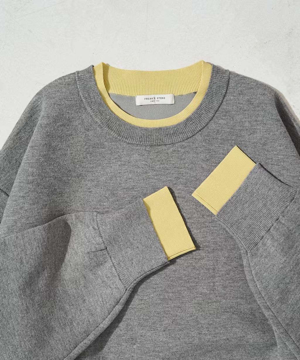 FREAKS STORE oversize輕盈保暖假兩件針織大學T_2