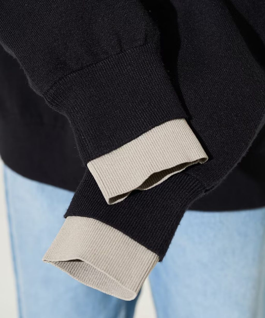 FREAKS STORE oversize輕盈保暖假兩件針織大學T_43