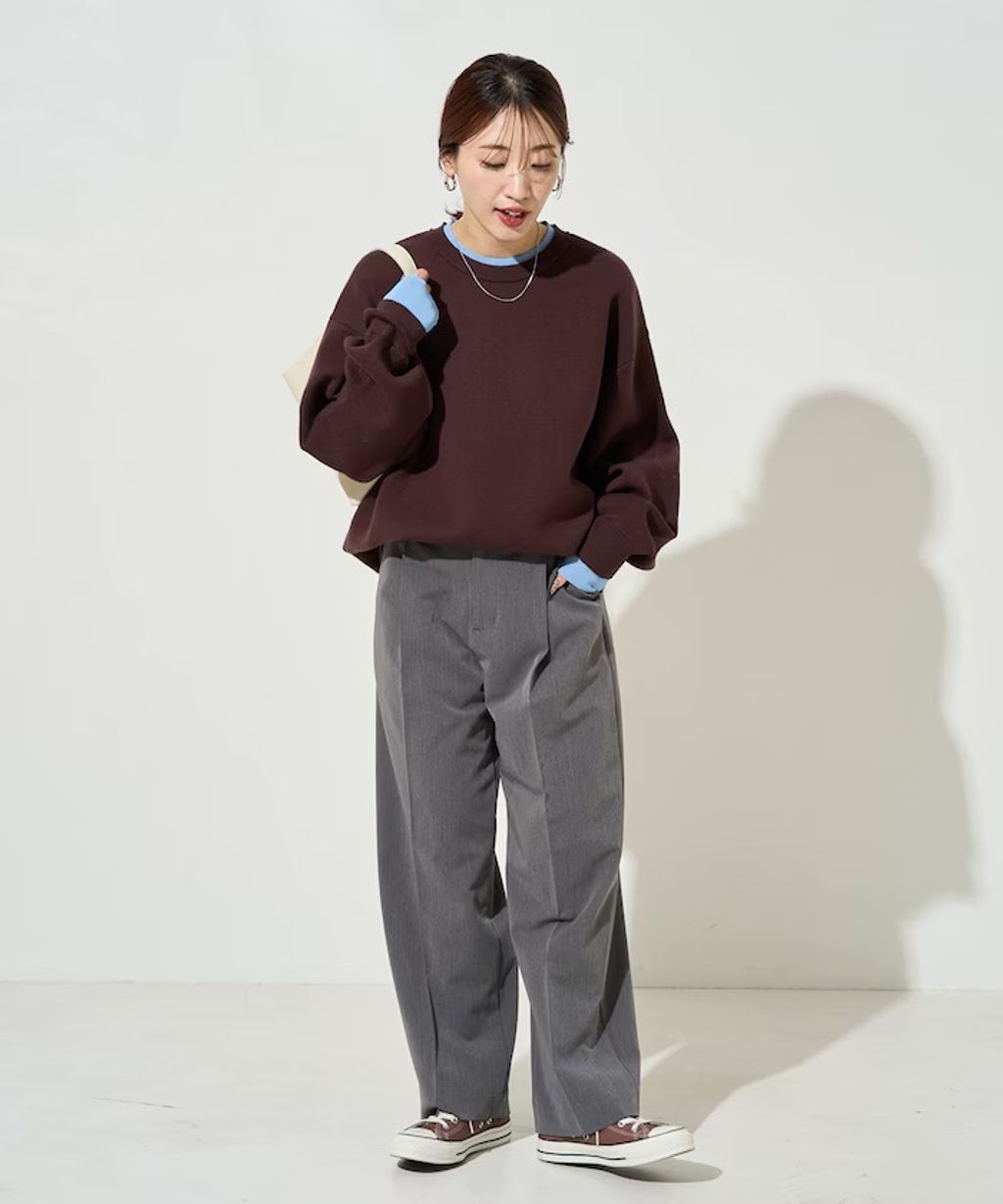 FREAKS STORE oversize輕盈保暖假兩件針織大學T_26