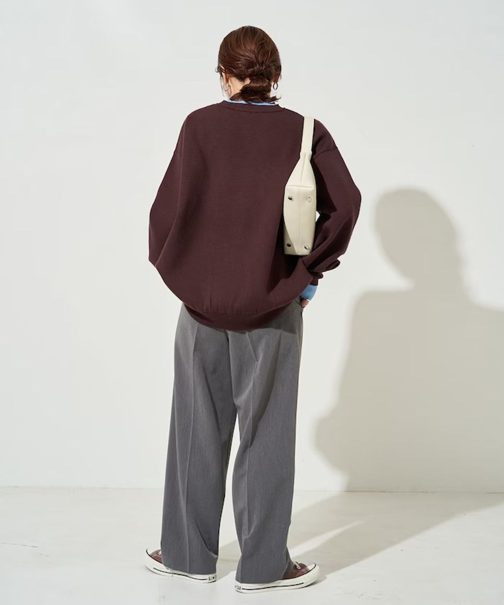 FREAKS STORE oversize輕盈保暖假兩件針織大學T_28