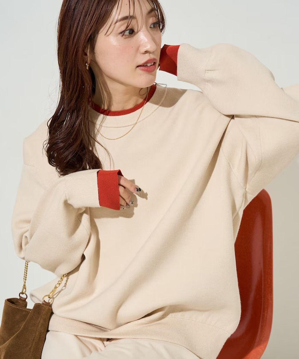 FREAKS STORE oversize輕盈保暖假兩件針織大學T_15