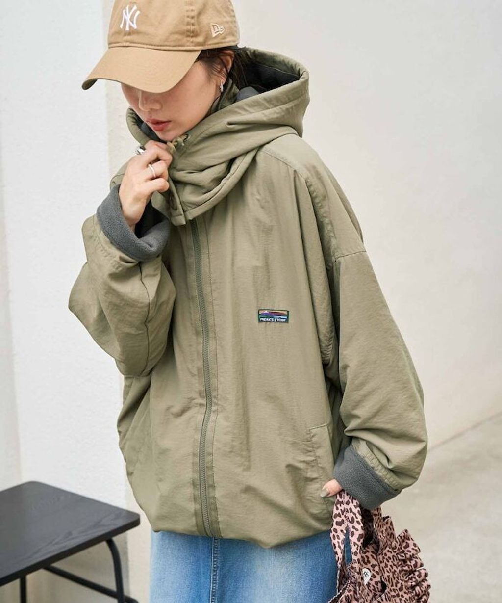 FREAKS STORE OUTDOORS可拆式帽子雙面兩穿裏刷毛外套(女款)_5
