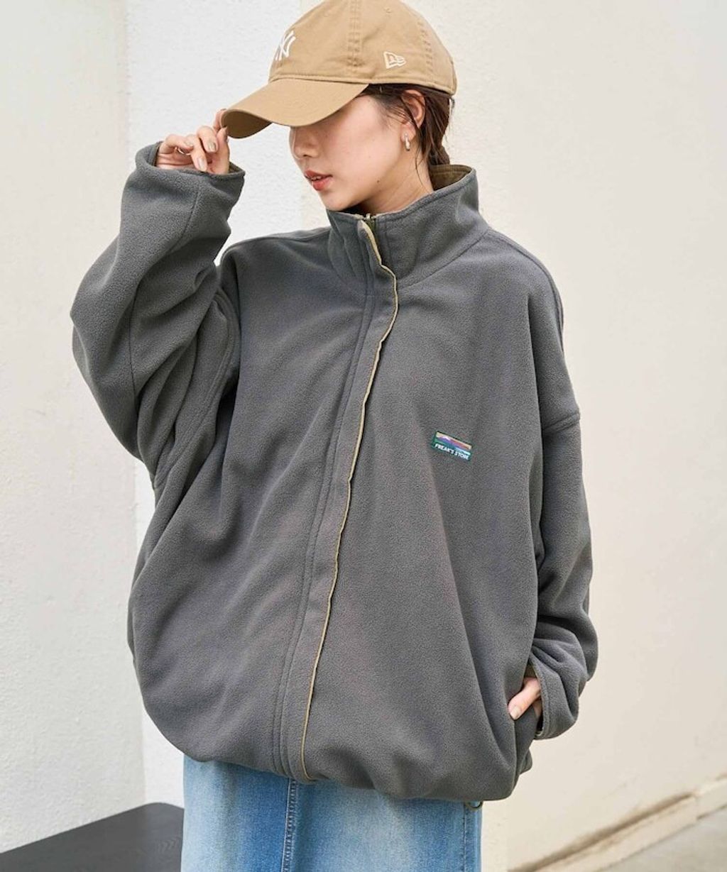 FREAKS STORE OUTDOORS可拆式帽子雙面兩穿裏刷毛外套(女款)_57