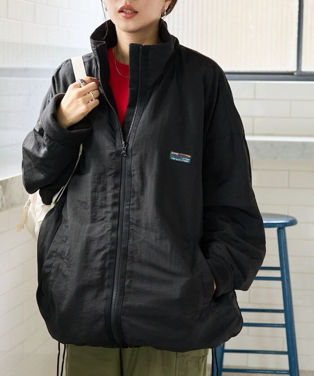 FREAKS STORE OUTDOORS可拆式帽子雙面兩穿裏刷毛外套(女款)_61