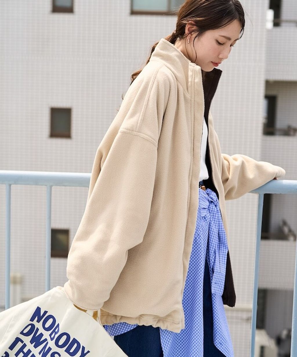 FREAKS STORE OUTDOORS可拆式帽子雙面兩穿裏刷毛外套(女款)_48