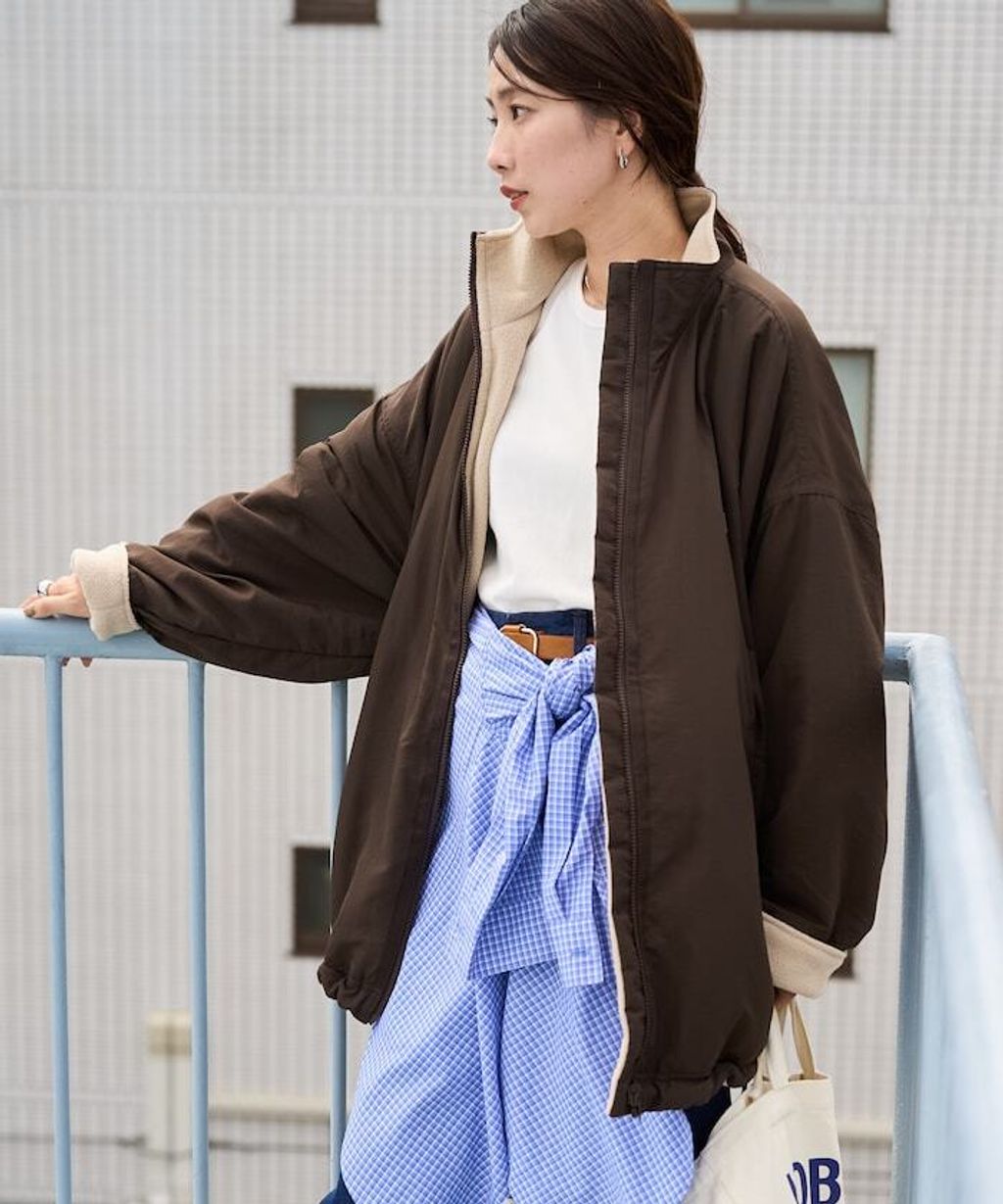 FREAKS STORE OUTDOORS可拆式帽子雙面兩穿裏刷毛外套(女款)_45